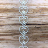 Stéphanoisr Heart Chain Embroidered Tulle