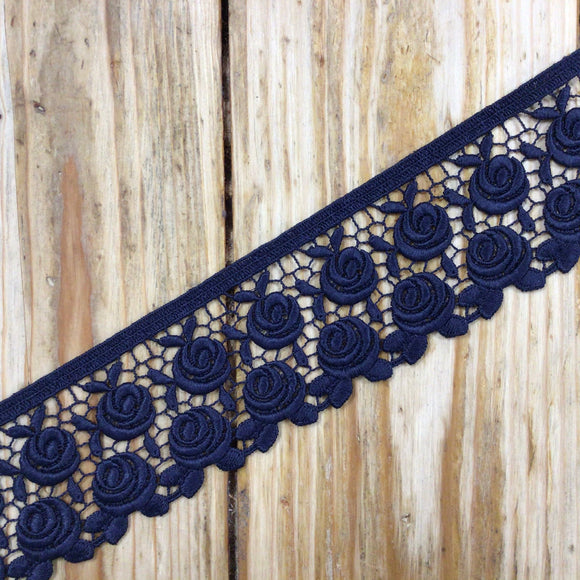 Stéphanoise Rose Lace - Navy