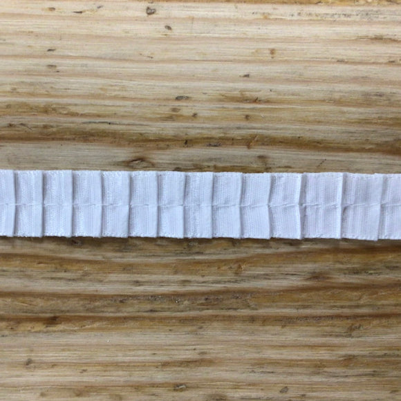 White Pleated Ribbon Trim