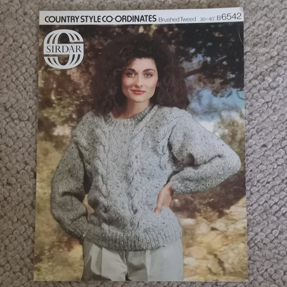 Knitting Pattern: Double Knitting - Sirdar Country Style Co-ordinates Brushed Tweed B6542