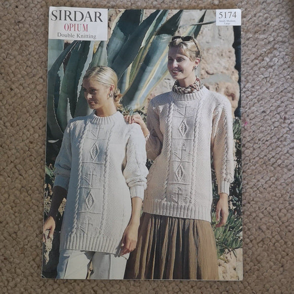 Knitting Pattern: Double Knitting - Sirdar Opium DK 5174