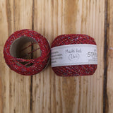 Starmist/Goldrush sparkly yarn - multi red