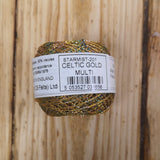 Starmist/Goldrush sparkly yarn - celtic multi gold