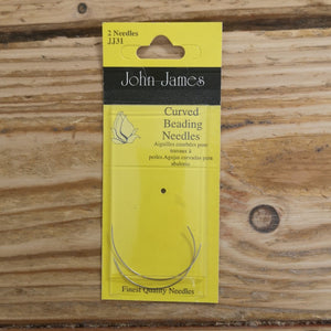 John James curved beading needles