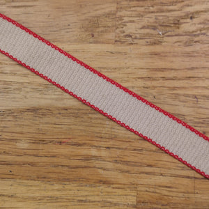 Hopsack Ribbon with coloured edge