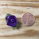 small ribbon rose purple